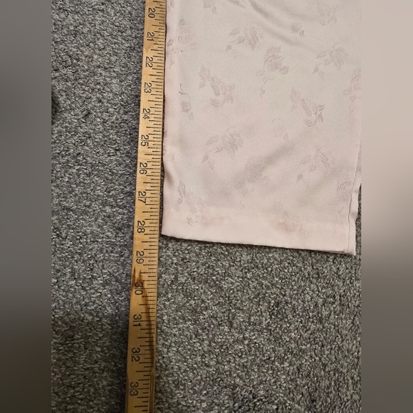 Lily Of France Silky Pajama Set Vintage Pale Pastel Pink Lace Floral Embossed - Picture 7 of 11